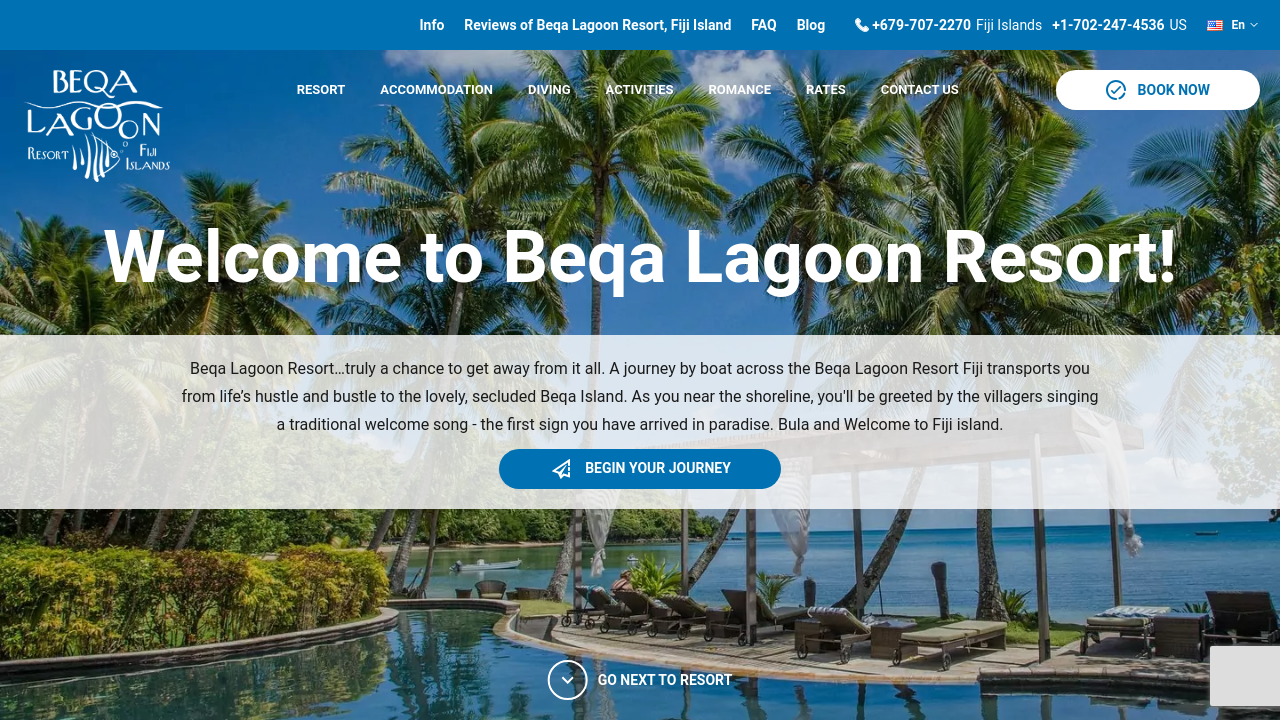 Beqa Lagoon Resort website
