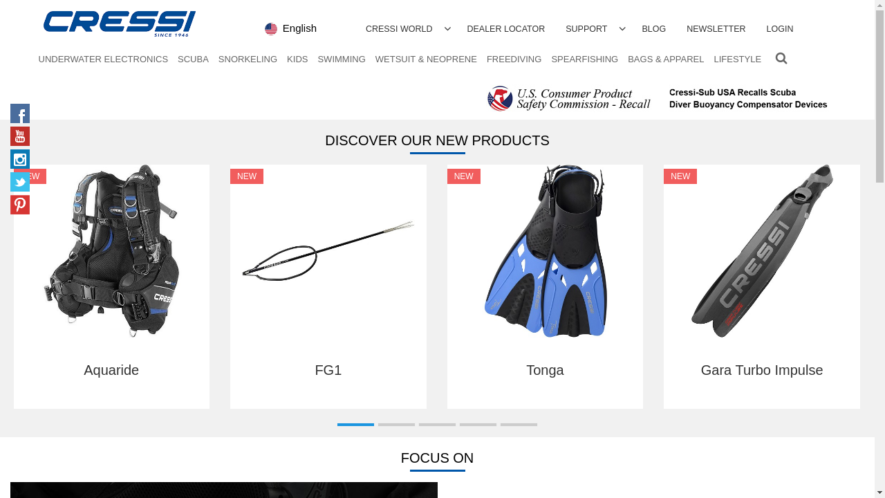 Cressi website