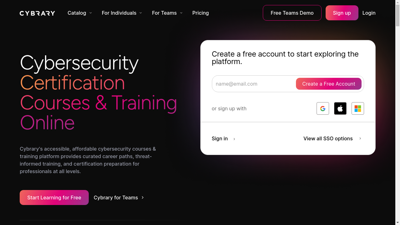 Cybrary website
